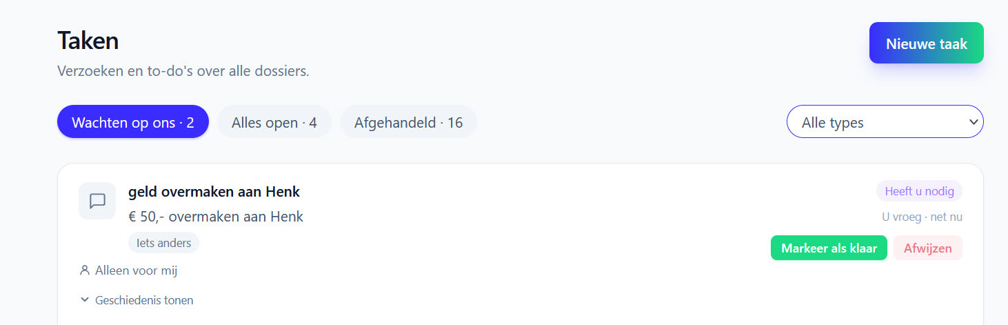 Offene Aktionen im Blick